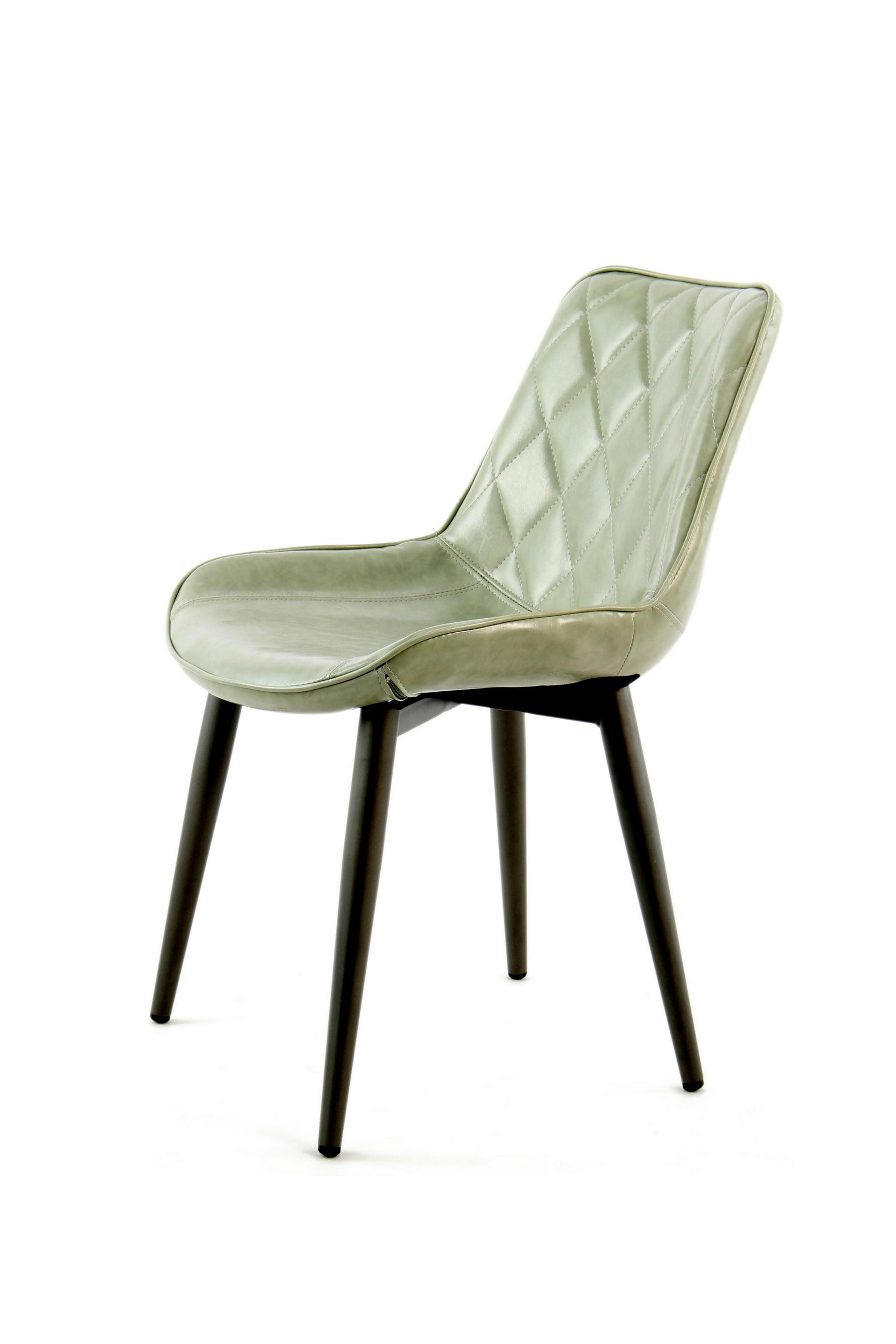SADA ŽIDLÍ 2 kusy - světle zelená, Lifestyle, kov/kůže (51/80/60cm)