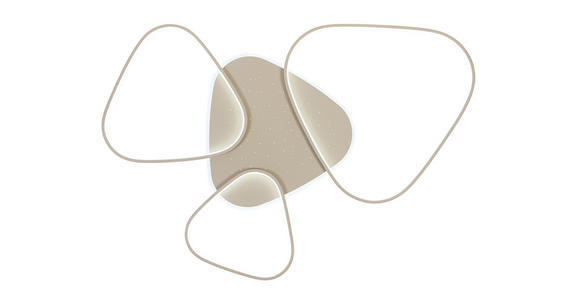 LED-DECKENLEUCHTE Alvia 102,5/72,5/5 cm  - Sandfarben, Design, Kunststoff/Metall (102,5/72,5/5cm) - Novel