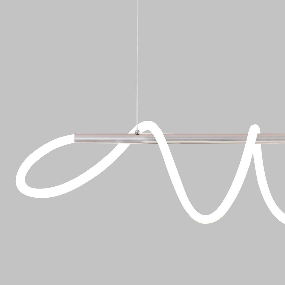 LED-HÄNGELEUCHTE 90/90/120 cm  - Silberfarben, Design, Kunststoff/Metall (90/90/120cm)