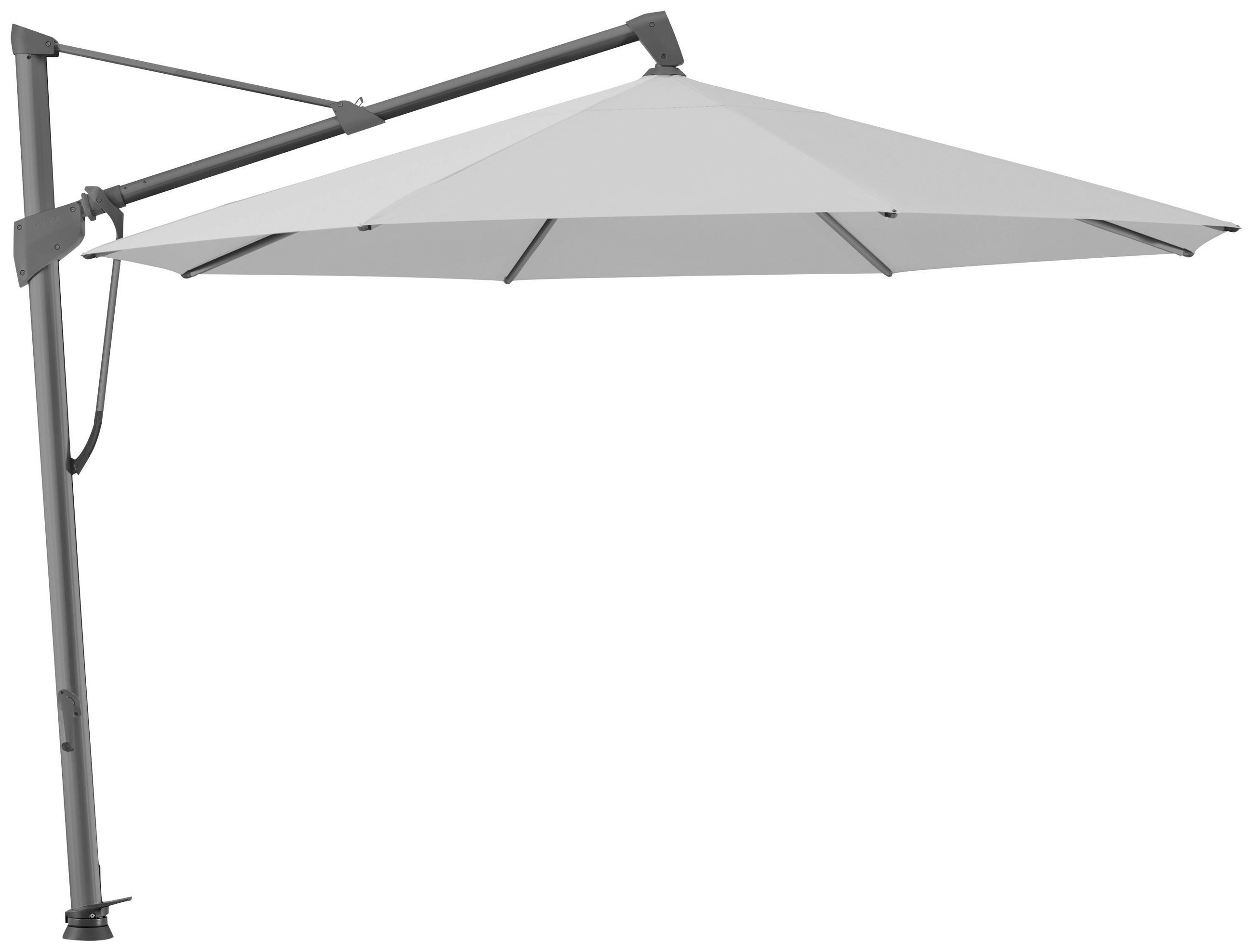 AMPELSCHIRM 350x350 cm Graphitfarben  - Anthrazit/Graphitfarben, KONVENTIONELL, Textil/Metall (350/350cm) - Glatz