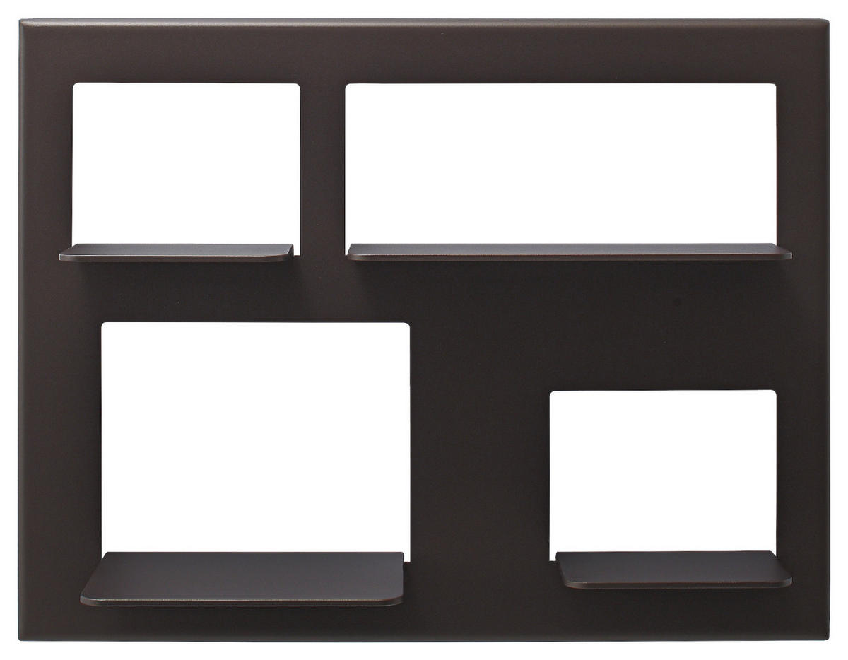 WANDREGAL  72/55/26,5 cm  - Bronzefarben, Design, Metall (72/55/26,5cm) - Novel