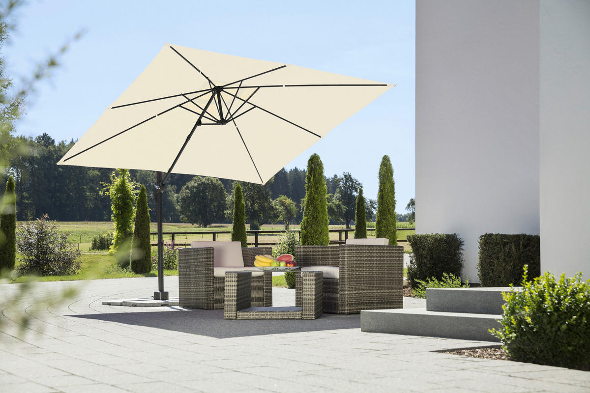 BOČNÍ SLUNEČNÍK 338/239/270 cm - přírodní barvy/antracitová, Basics, kov/textil (338/239/270cm)