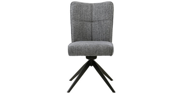 STUHL - Schwarz/Grau, Design, Textil/Metall (50/90,5/66cm) - Carryhome