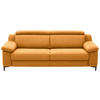 3-SITZER-SOFA in Chenille Currygelb  - Currygelb/Schwarz, Design, Textil/Metall (230/104/104cm) - Valdera