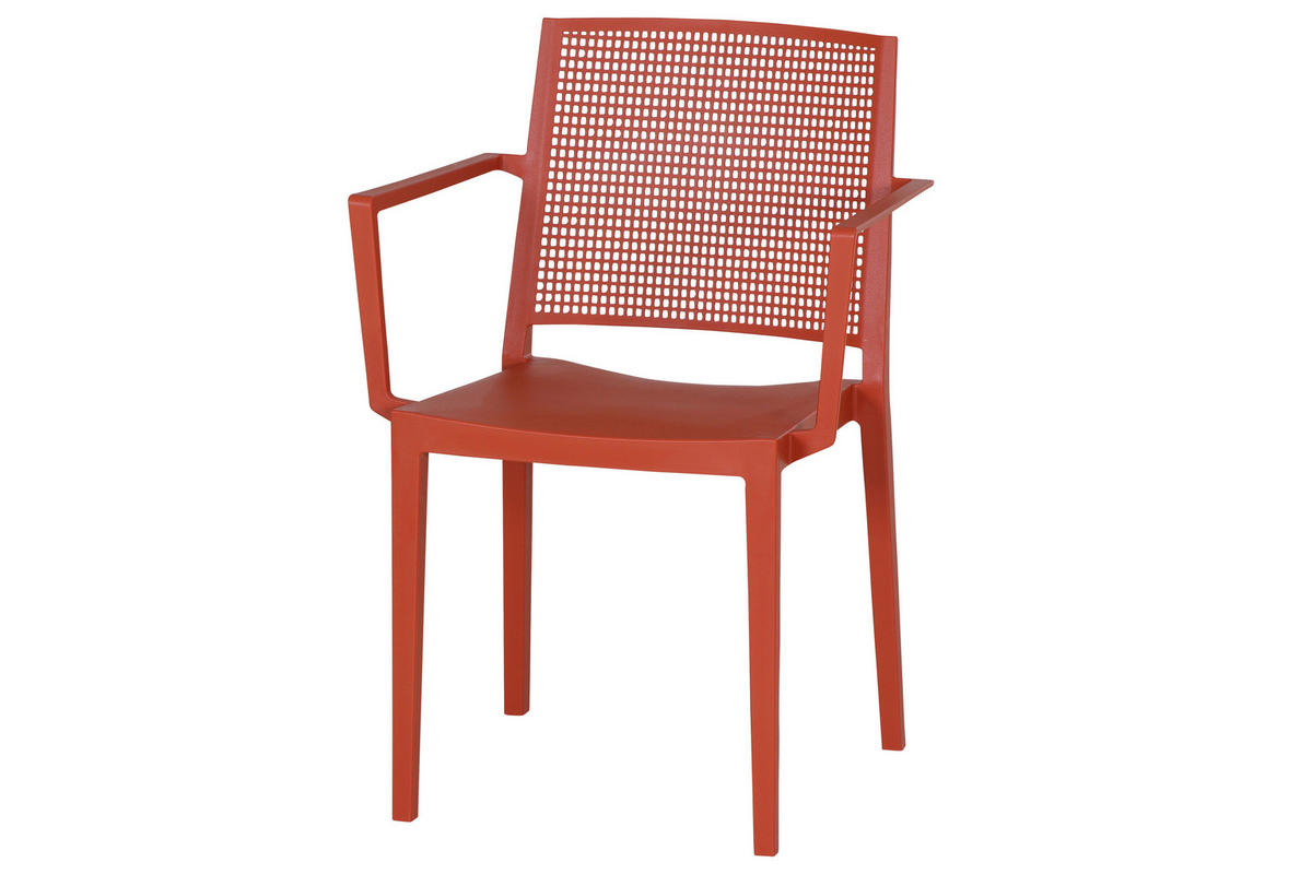 GARTENSESSEL-SET Rot  - Rot, Basics, Kunststoff (57/80/56cm) - Siena Garden