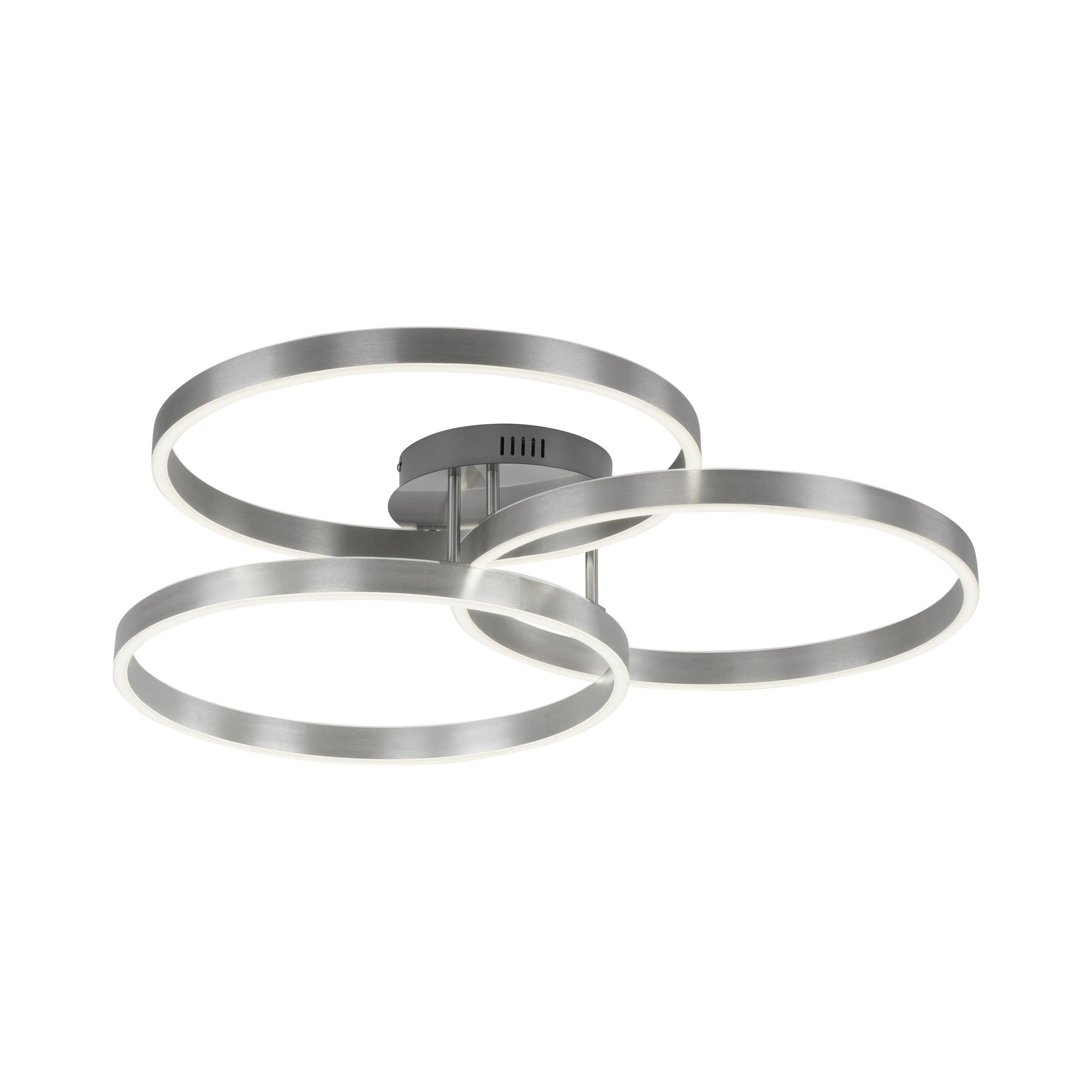 LED-DECKENLEUCHTE 75/71,1/15,1 cm   - Edelstahlfarben, Design, Kunststoff/Metall (75/71,1/15,1cm) - Paul Neuhaus