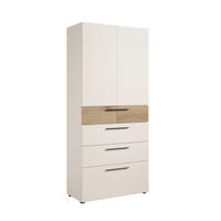 AKTENSCHRANK Schwarz, Eichefarben, Kaschmir  - Kaschmir/Eichefarben, MODERN, Holzwerkstoff (89,8/201/43cm) - Novel