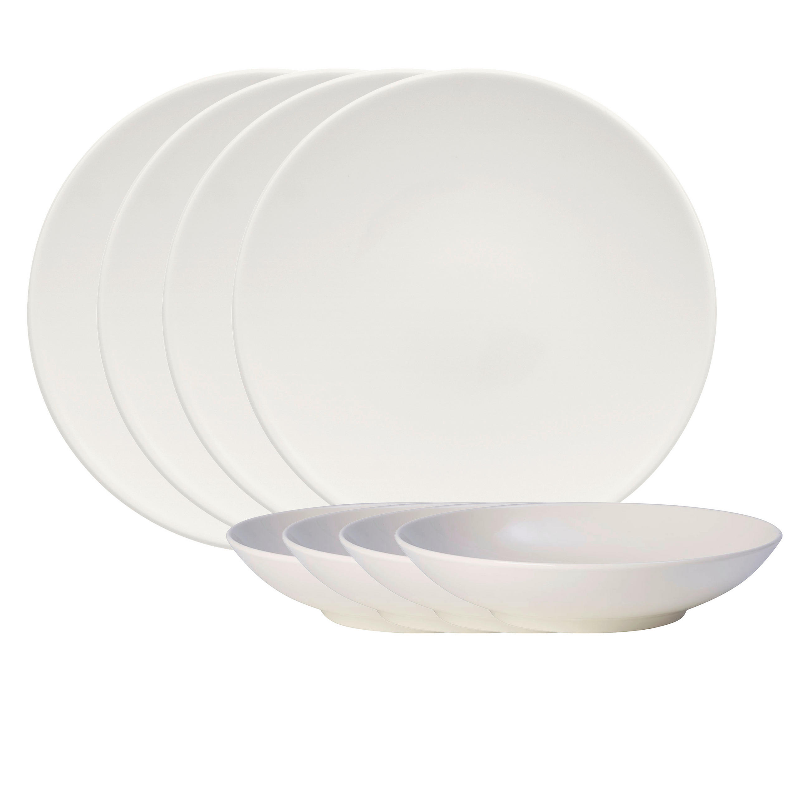 TAFELSERVICE Weiß For Me 8-teilig  - Weiß, KONVENTIONELL, Keramik - Villeroy & Boch