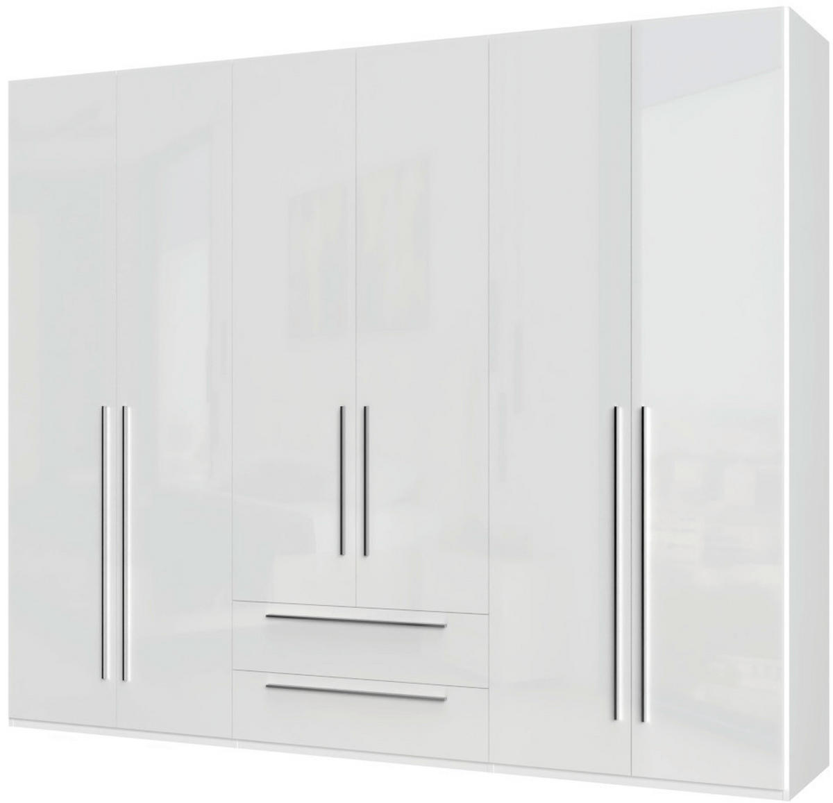 ORMAR SA KLASIČNIM VRATIMA bela, bela visoki sjaj  272/224/56 cm  - bela visoki sjaj/bela, Dizajnerski, pločasti materijal/plastika (272/224/56cm)