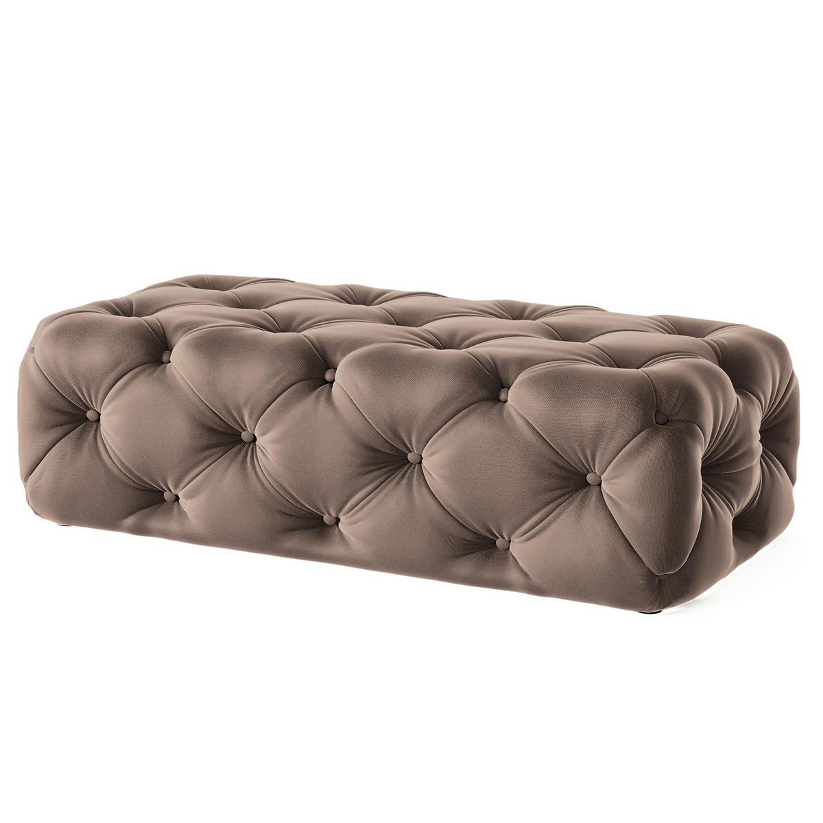 HOCKER in Textil Braun  - Schwarz/Braun, Design, Kunststoff/Textil (130/39/65cm) - P & B