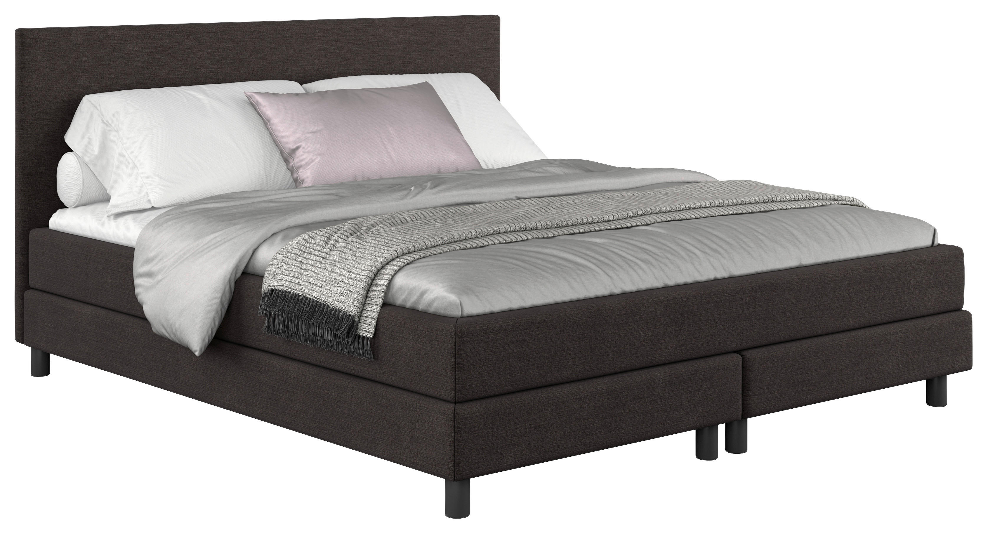 BOXBETT 140/200 cm  in Dunkelbraun  - Dunkelbraun/Schwarz, MODERN, Holz/Holzwerkstoff (140/200cm) - MID.YOU