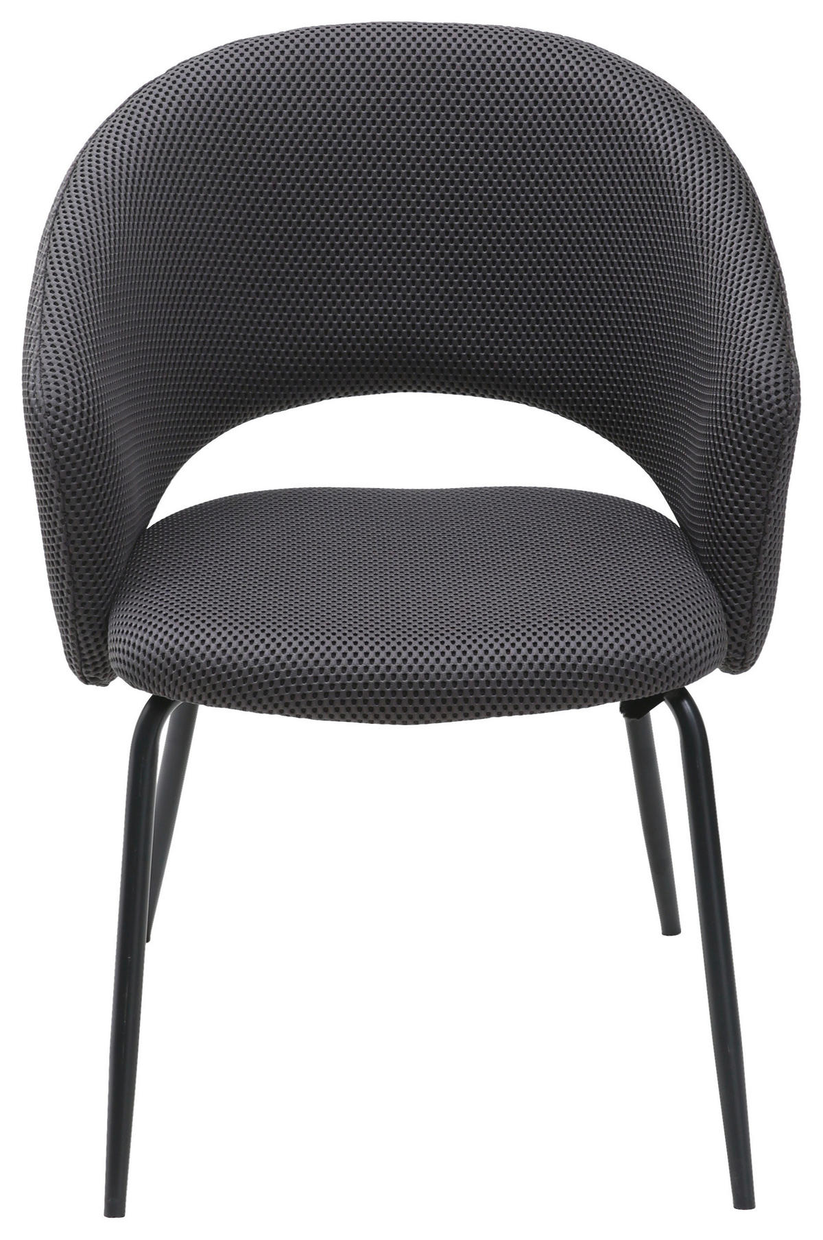 ŽIDLE S PODRUČKAMI, železo, síťovina, šedá - šedá/černá, Moderní, kov/textil (58/80/60cm) - MID.YOU