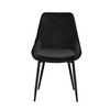 STOL sammet  - svart, Klassisk, metall/textil (49/85/55cm) - Rowico