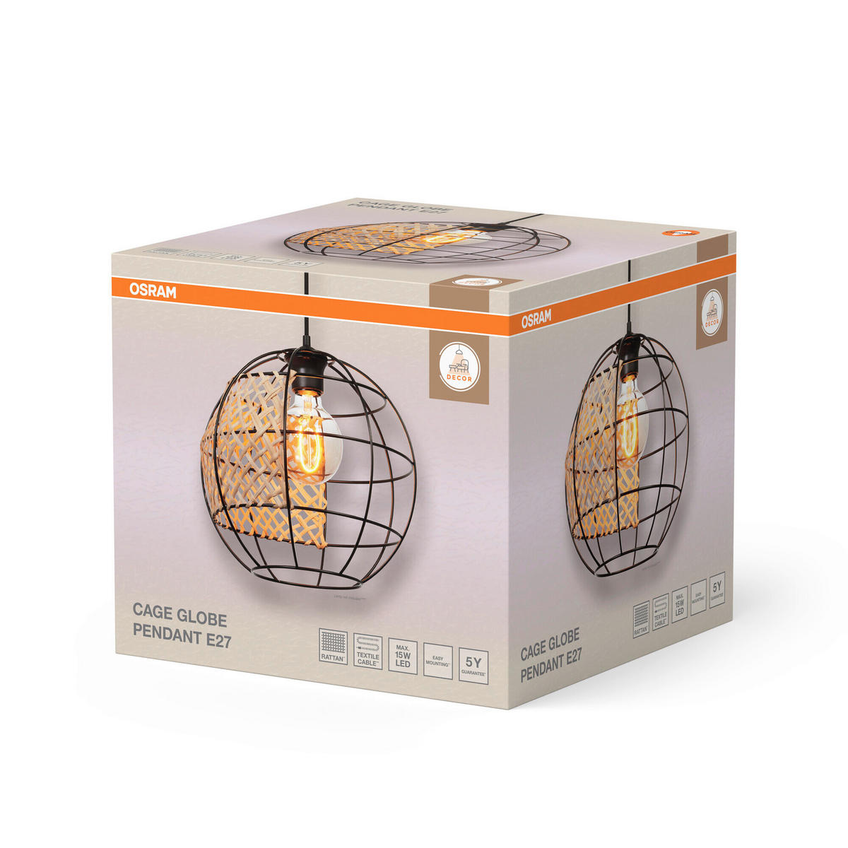 HÄNGELEUCHTE 30/132 cm  - Basics, Holz/Metall (30/132cm) - Osram