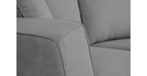 ECKSOFA Grau Velours - Schwarz/Grau, KONVENTIONELL, Holz/Textil (244/159cm) - Carryhome