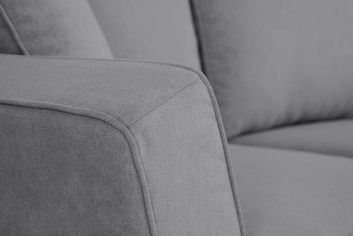 ECKSOFA in Velours Grau  - Schwarz/Grau, Konventionell, Holz/Textil (244/159cm) - Carryhome