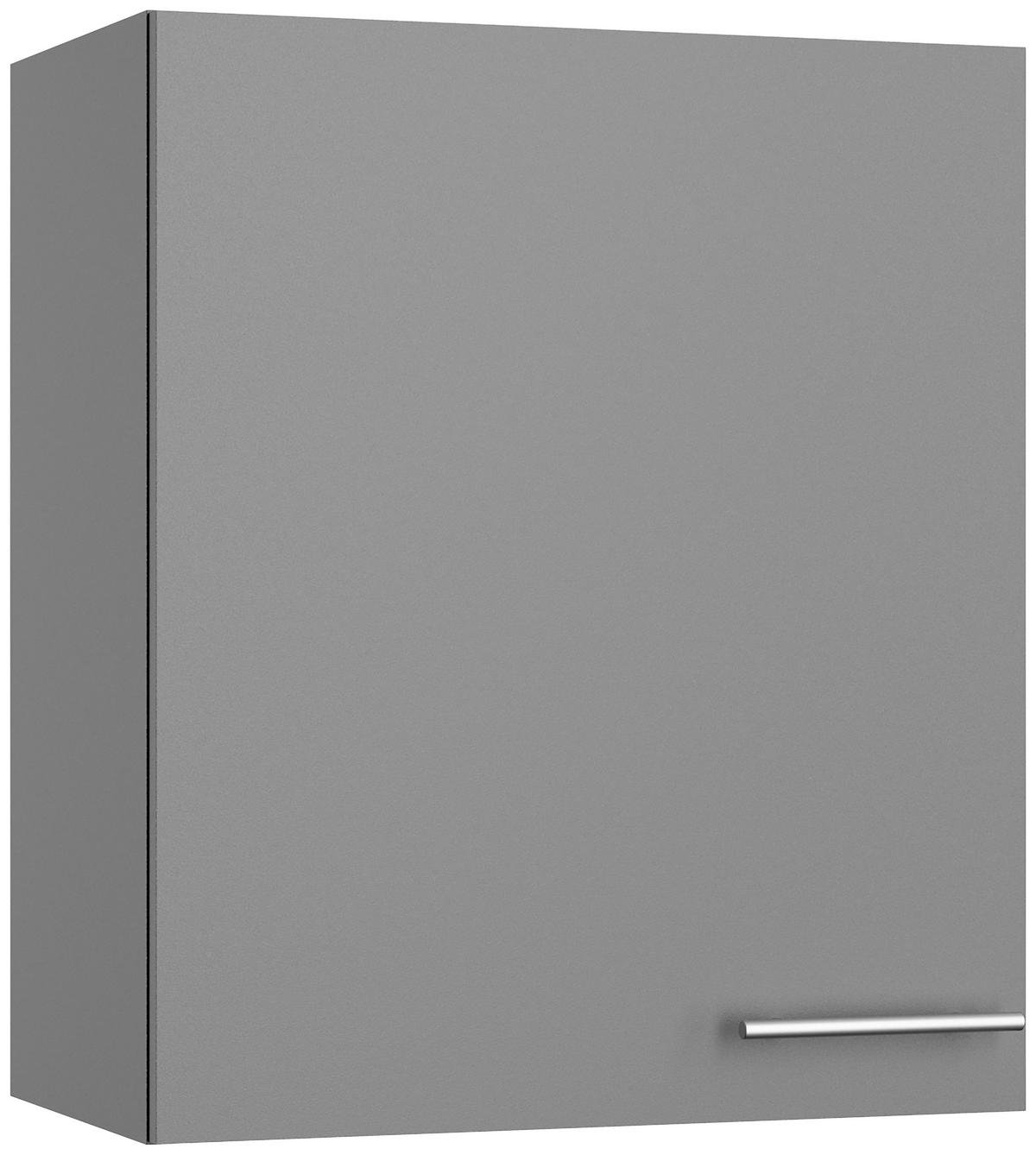 KÜCHENBLOCK 210 cm   in Grau  - Edelstahlfarben/Anthrazit, Basics, Holzwerkstoff/Metall (210cm) - Optifit
