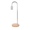 TISCHLEUCHTE - Chromfarben, Trend, Holz/Metall (15/47/15cm) - Kayoom