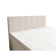 BOXSPRINGBETT 140/200 cm,  in Creme, gepolstertes Kopfteil, Bettkasten, Topper, Matratzen, H2 + H3 = mittel + fest  - Creme/Schwarz, KONVENTIONELL, Kunststoff/Textil (140/200cm) - Esposa