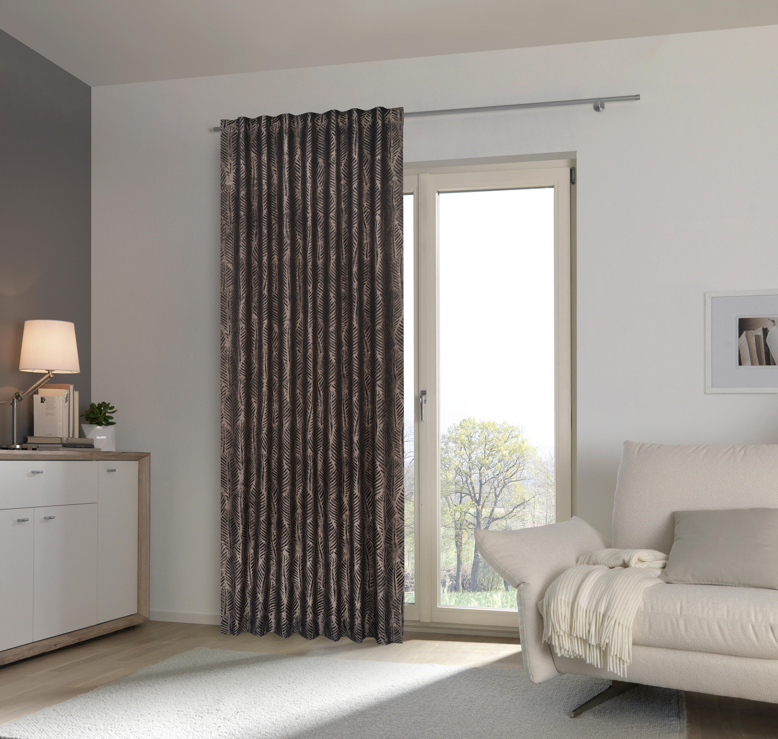 FERTIGVORHANG blickdicht 140/245 cm   - Braun, Trend, Textil (140/245cm) - Esposa