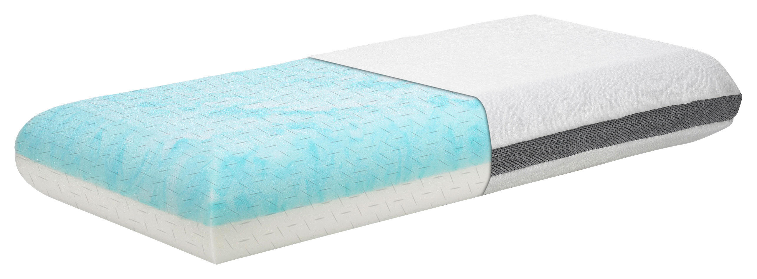 NACKENKISSEN  80/40 cm  - Weiß/Grau, Basics, Textil (80/40cm) - Novel