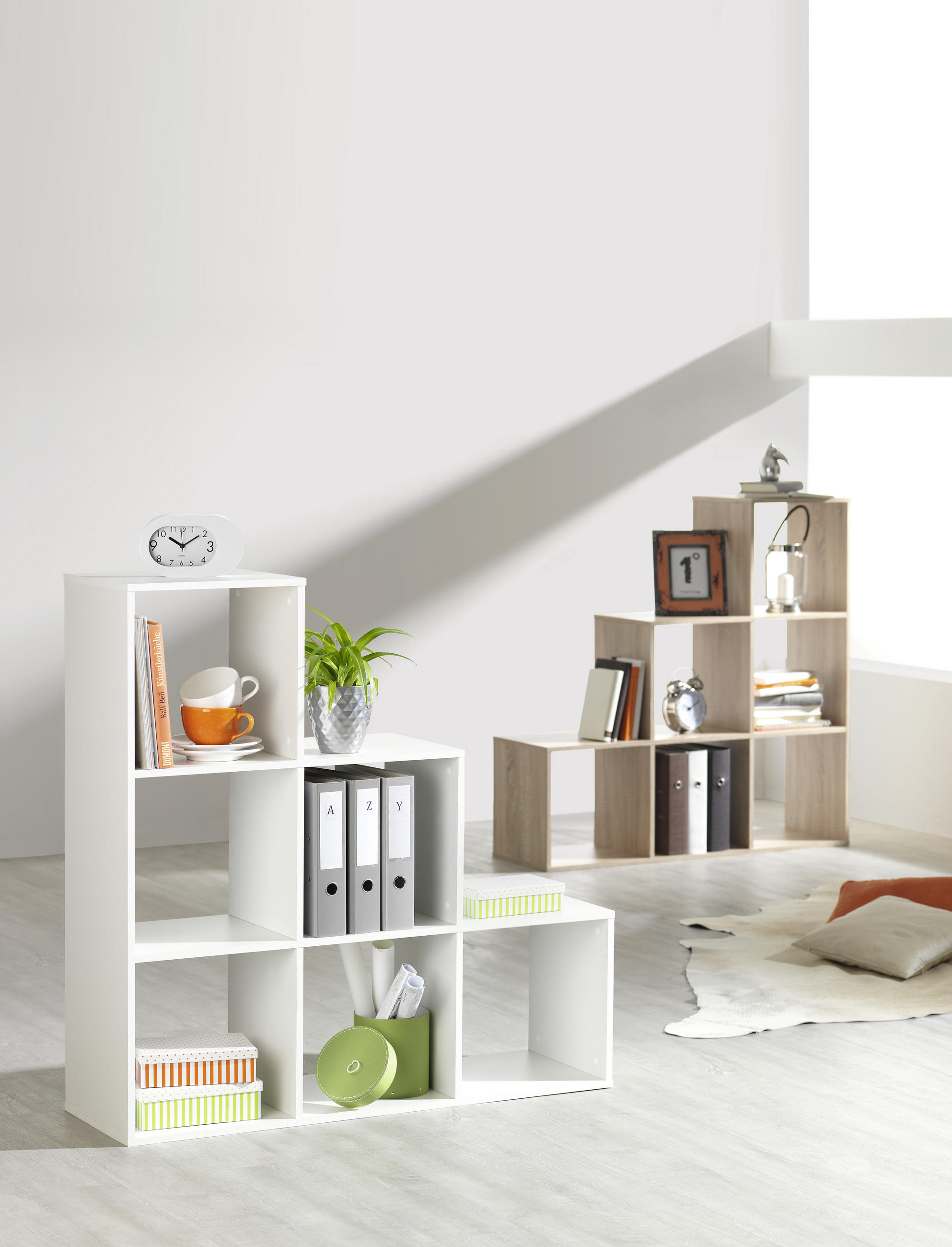 REGALELEMENT Weiß  - Weiß, Basics, Holzwerkstoff (112/114/35cm) - Carryhome