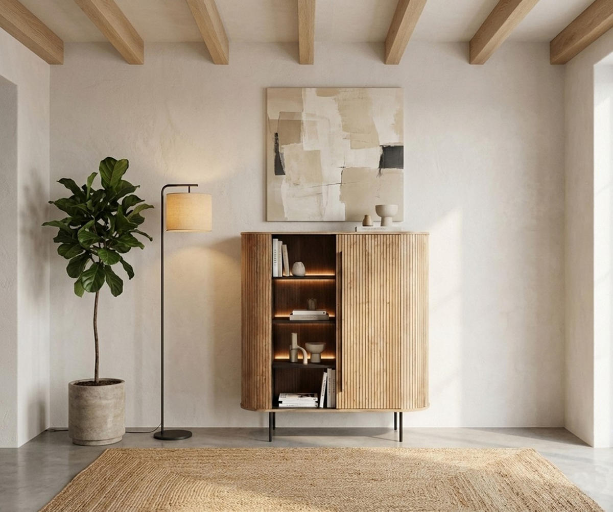 HIGHBOARD  in 118/135/40 cm  - Grau, KONVENTIONELL, Holz/Metall (118/135/40cm) - Livetastic