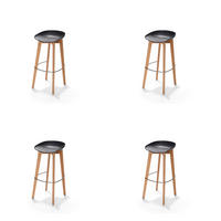 BARHOCKER-SET in Schwarz  - Schwarz, MODERN, Holz/Metall (47/119/53cm) - MID.YOU