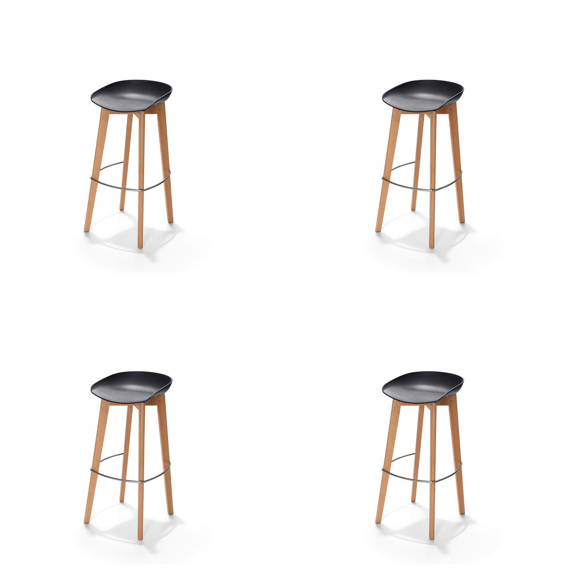 BARHOCKER-SET in Schwarz  - Schwarz, MODERN, Holz/Metall (47/119/53cm) - MID.YOU