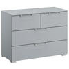 KOMMODE  in 80/61/42 cm  - Silberfarben/Hellgrau, Design, Holzwerkstoff/Kunststoff (80/61/42cm) - Novel