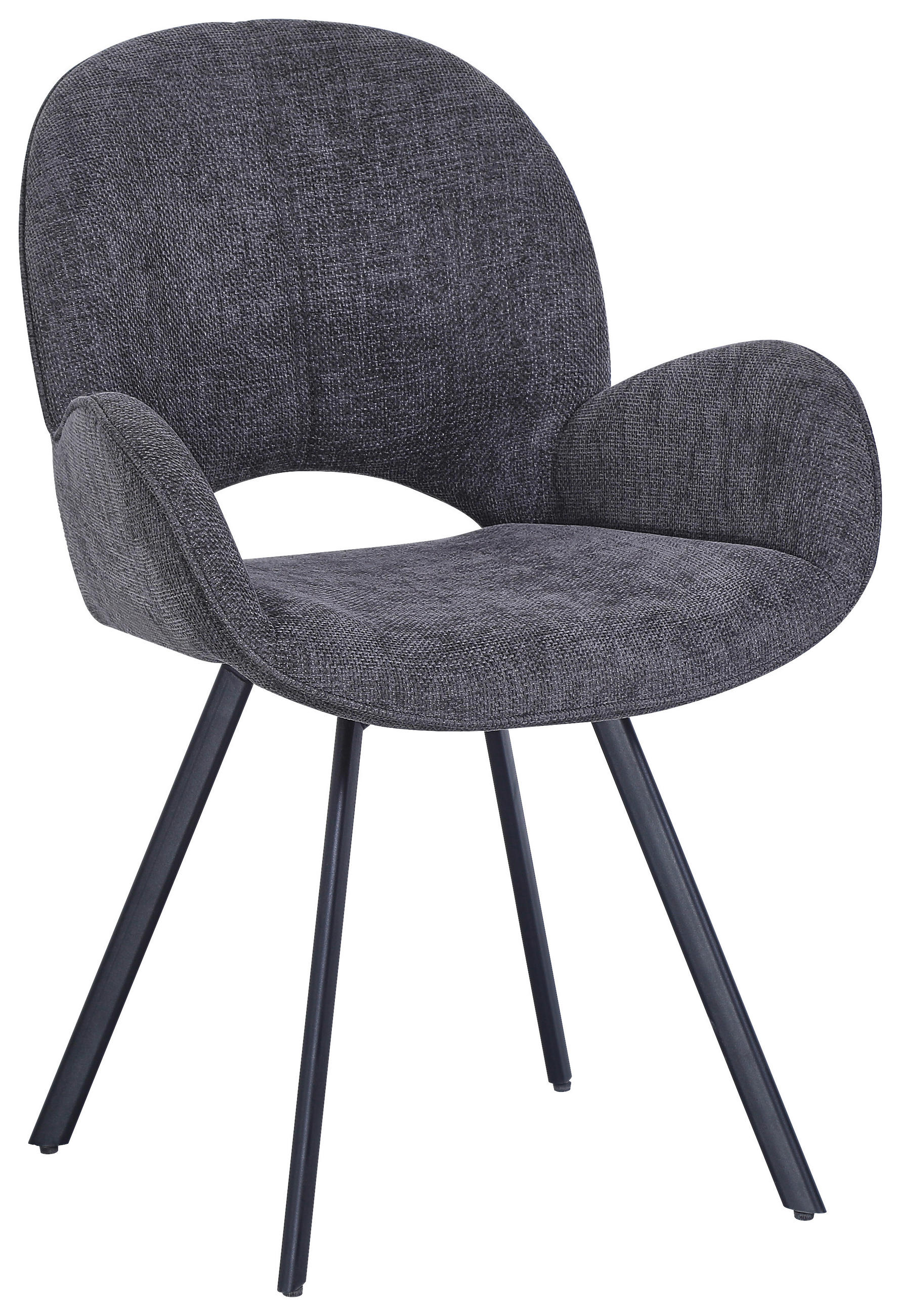 Armlehnstuhl Carlotta Grau Gepolstert