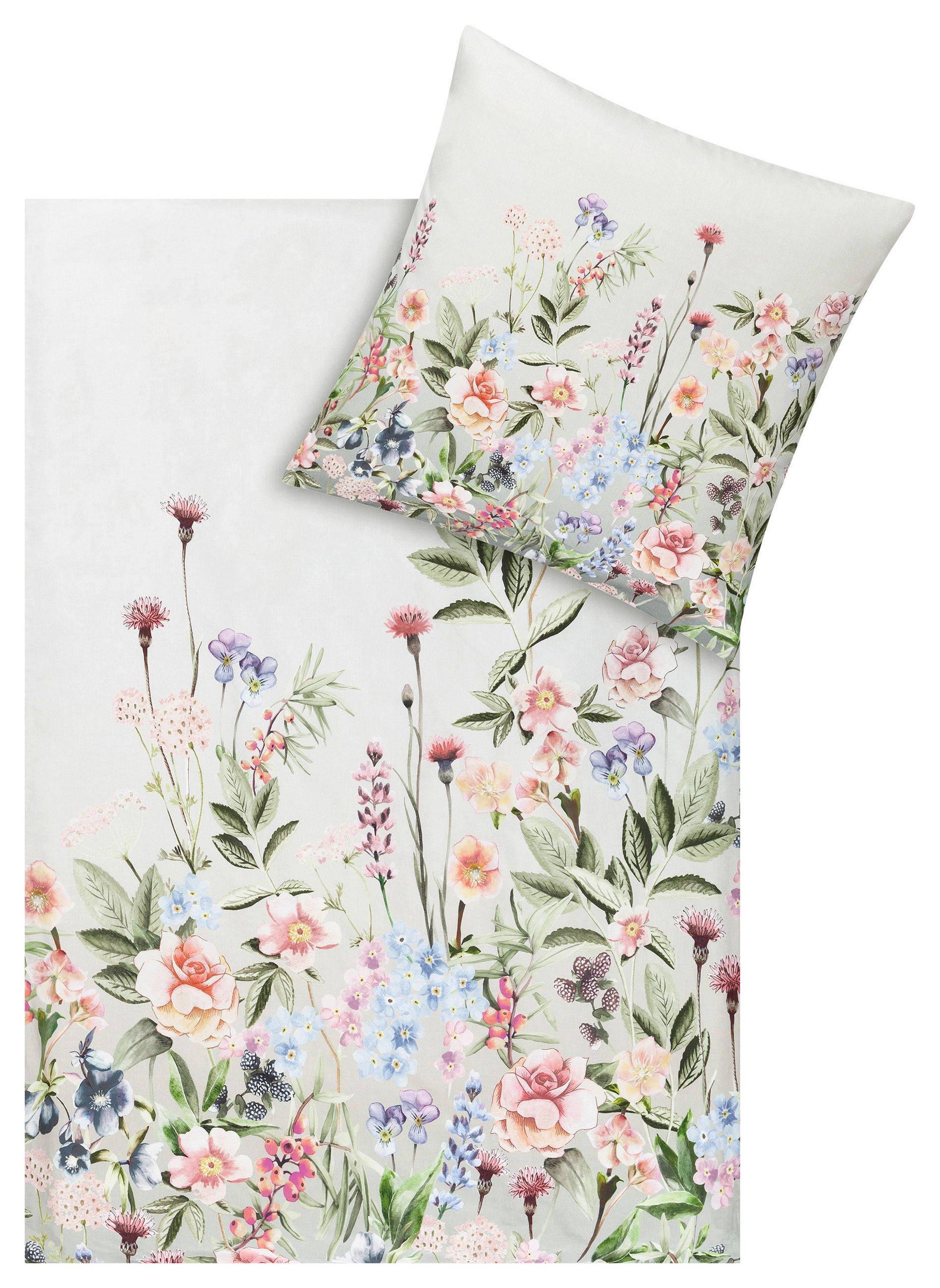 BETTWÄSCHE Impulse Makosatin 135/200 cm  - Grün, Design, Textil (135/200cm) - Estella