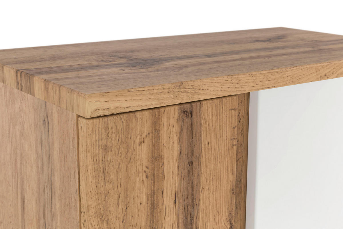 MIDISCHRANK 65/130/35 cm  - Eiche Wotan/Weiß, MODERN, Holzwerkstoff (65/130/35cm) - Held