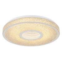 LED-TAKLAMPA ASTANIA 38/6,5 cm  - klar/vit, Basics, metall/plast (38/6,5cm) - Globo