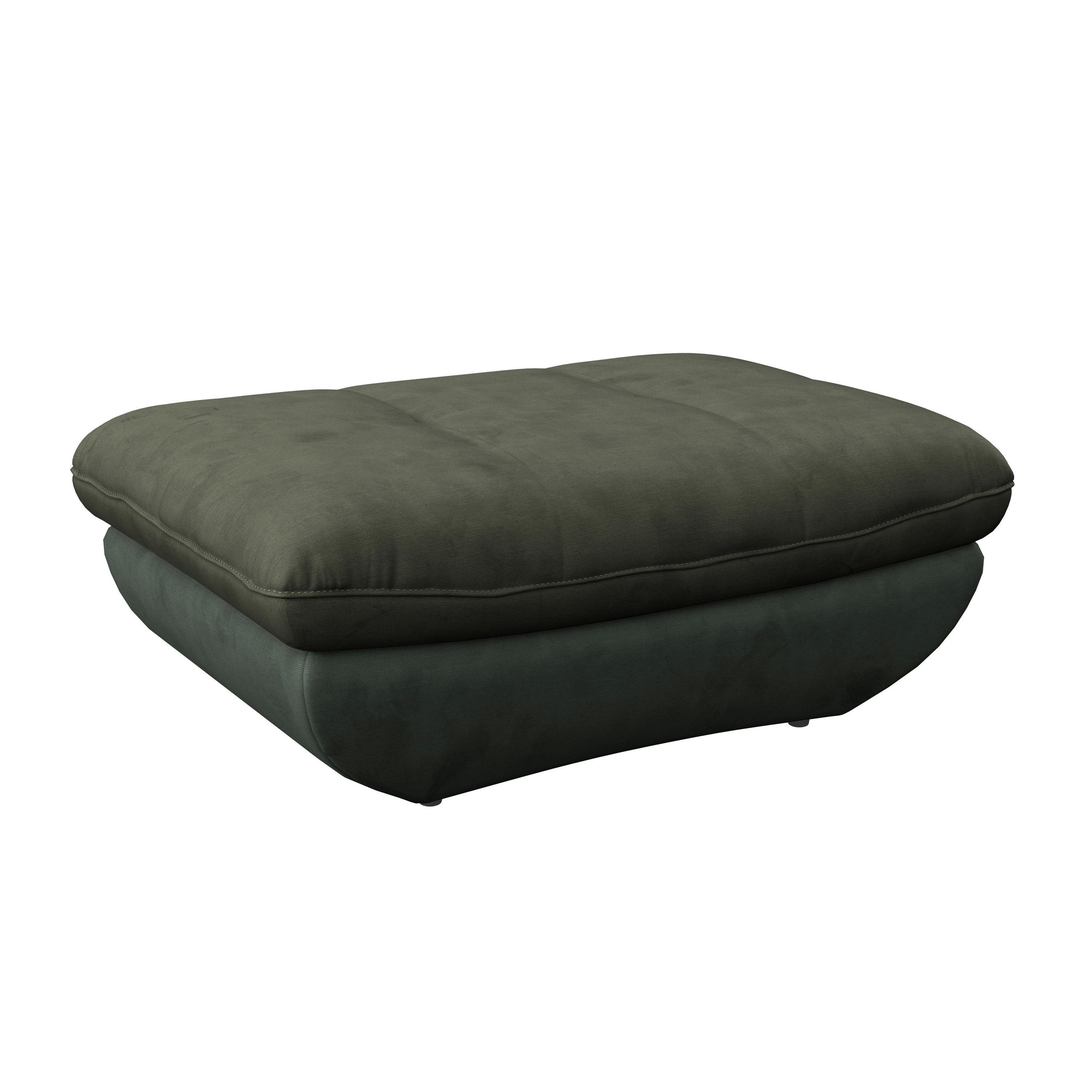 HOCKER Webstoff Dunkelgrün, Hellgrün  - Dunkelgrün/Schwarz, MODERN, Kunststoff/Textil (107/75cm) - MID.YOU