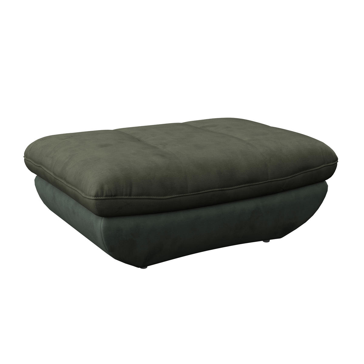 HOCKER Webstoff Dunkelgrün, Hellgrün  - Dunkelgrün/Schwarz, MODERN, Kunststoff/Textil (107/75cm) - MID.YOU
