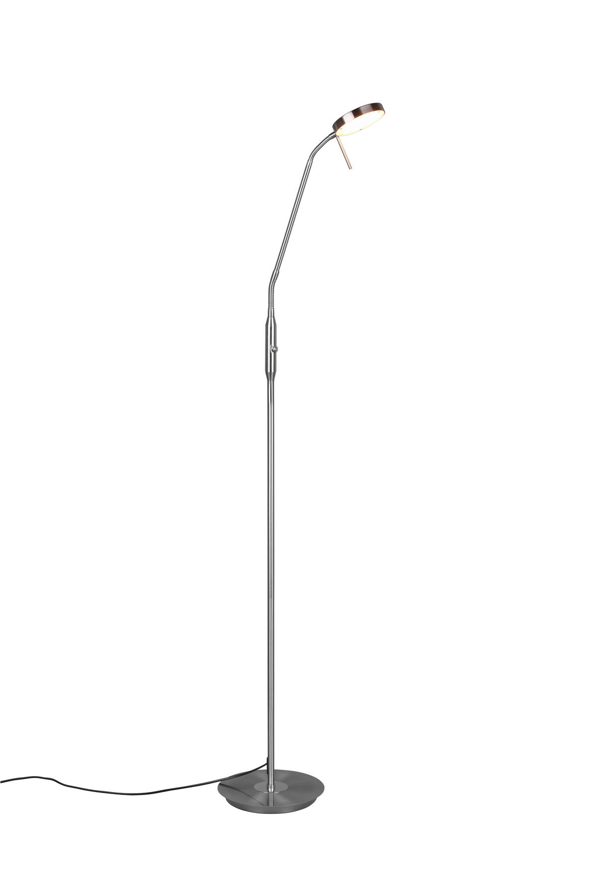 LED-STEHLEUCHTE - Nickelfarben, Basics, Metall (145/25/50cm) - Trio Leuchten