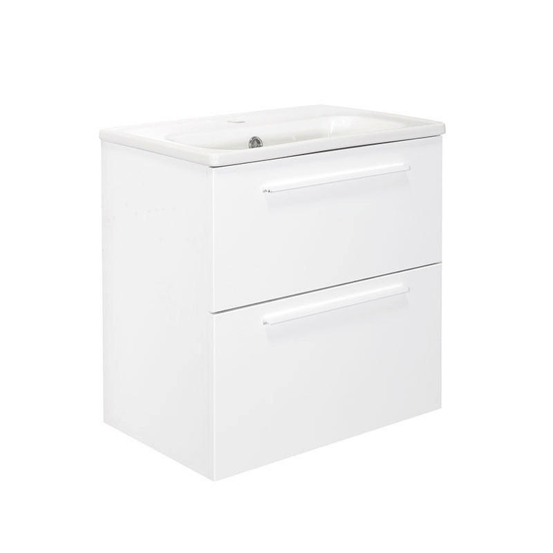 ELEMENT S UMIVAONIKOM  bijela visoki sjaj  - bijela visoki sjaj, Basics, drvo/keramika (60/37/59cm)