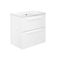 ELEMENT S UMIVAONIKOM  bijela visoki sjaj  - bijela visoki sjaj, Basics, drvo/keramika (60/37/59cm)