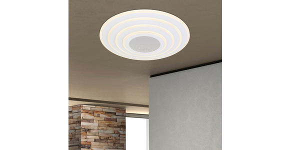 LED-DECKENLEUCHTE 50/6,5 cm    - Weiß, Design, Kunststoff/Metall (50/6,5cm) - Novel