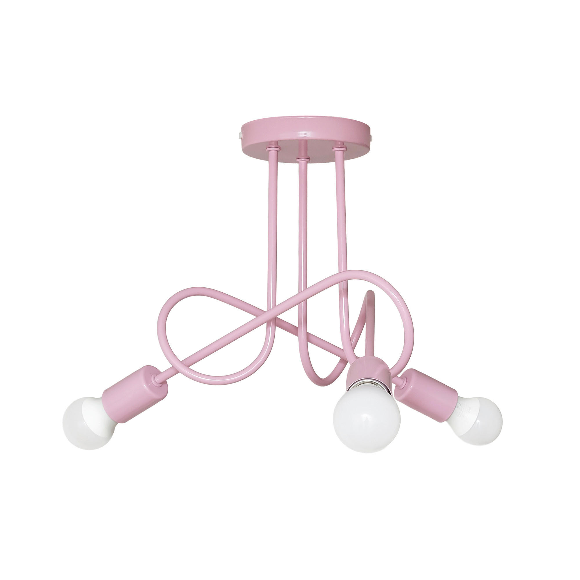 KINDERDECKENLEUCHTE OXFORD 45/45/30 cm   - Hellrosa, KONVENTIONELL, Metall (45/45/30cm)