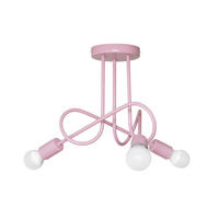 KINDERDECKENLEUCHTE OXFORD 45/45/30 cm   - Hellrosa, KONVENTIONELL, Metall (45/45/30cm)