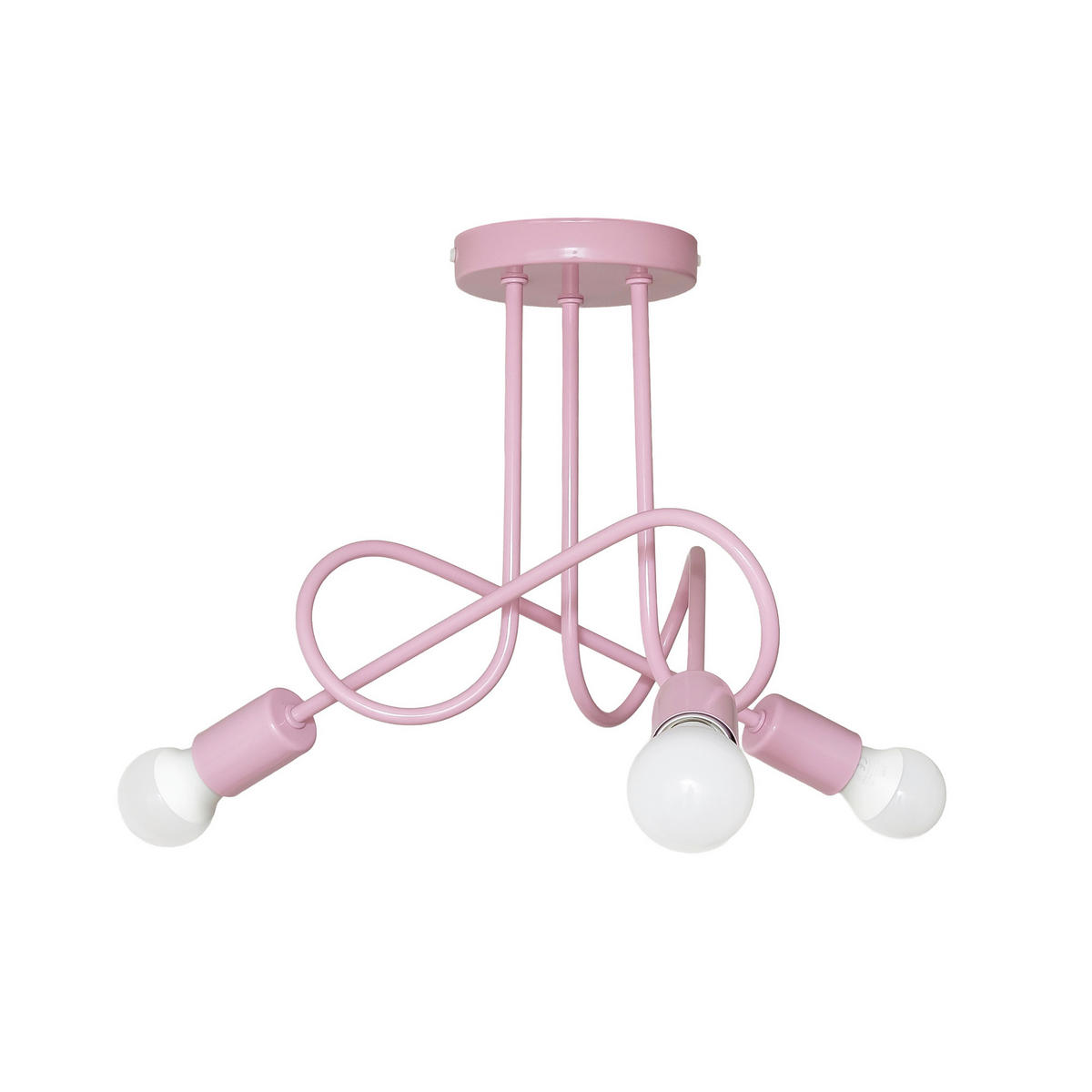 KINDERDECKENLEUCHTE OXFORD 45/45/30 cm   - Hellrosa, KONVENTIONELL, Metall (45/45/30cm)