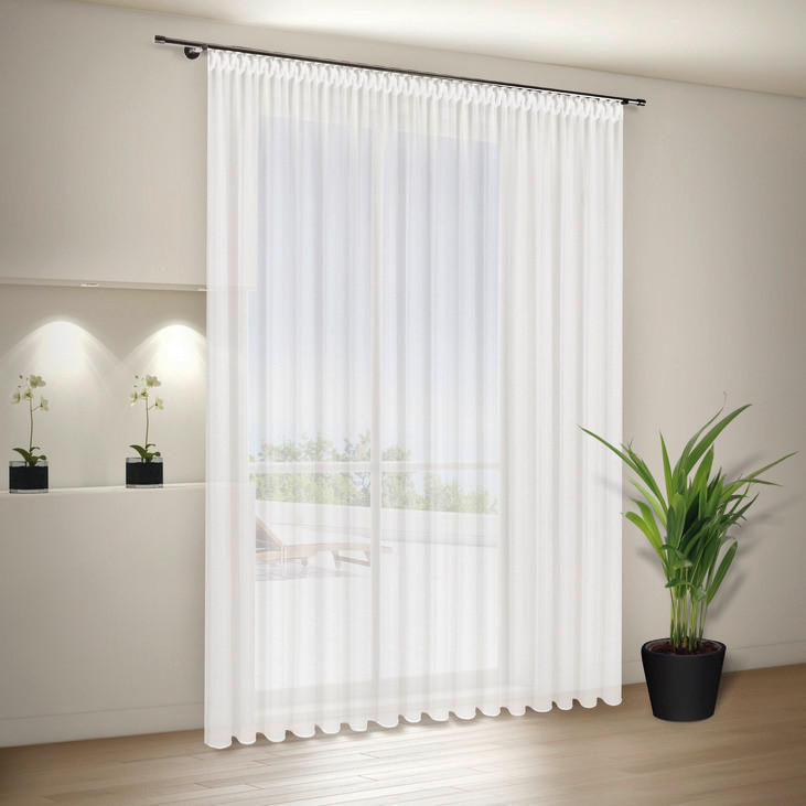 FERTIGSTORE  transparent  300/245 cm   - Weiß, Basics, Textil (300/245cm)