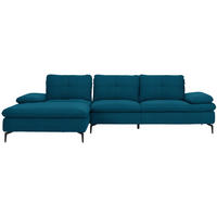 ECKSOFA  in Webstoff Dunkelblau  179/301 cm  - Schwarz/Dunkelblau, Design, Textil/Metall (179/301cm) - Chilliano