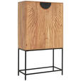 HIGHBOARD  in 90/160/42 cm  - Schwarz/Akaziefarben, Trend, Holz/Metall (90/160/42cm) - Ambia Home