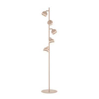 LED-STEHLEUCHTE Biarritz 25/140/25 cm  - Sandfarben/Schwarzchrom, Design, Kunststoff/Metall (25/140/25cm)