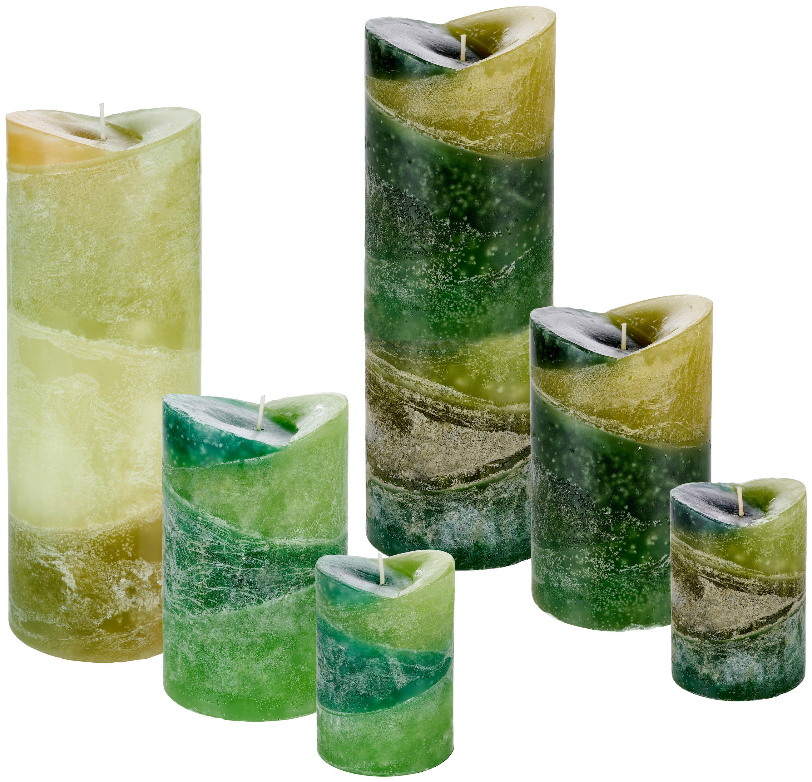 BLOCKLJUS 7/10 cm  - grön/mörkgrön, Lifestyle, paraffin/naturmaterial (7/10cm)