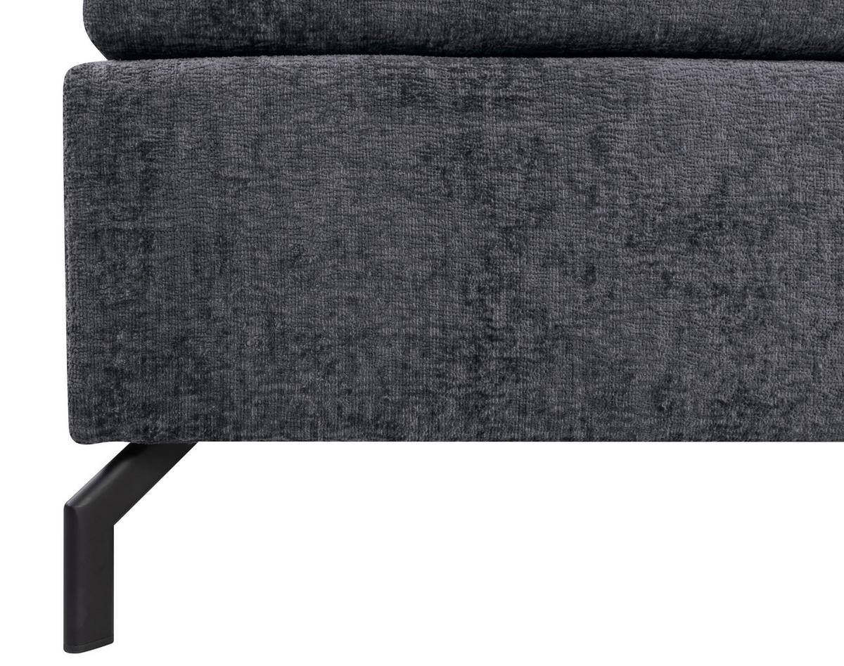 BOXSPRINGBETT 160/200 cm  in Anthrazit  - Anthrazit/Schwarz, Design, Textil/Metall (160/200cm) - Esposa