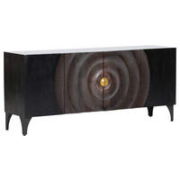 SIDEBOARD svart, guldfärgad  177/78/47 cm  - svart/guldfärgad, Design, metall/trä (177/78/47cm) - Ambia Home